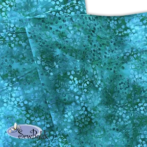 115" Wide Batik - Gardenista Vine - Ocean Teal