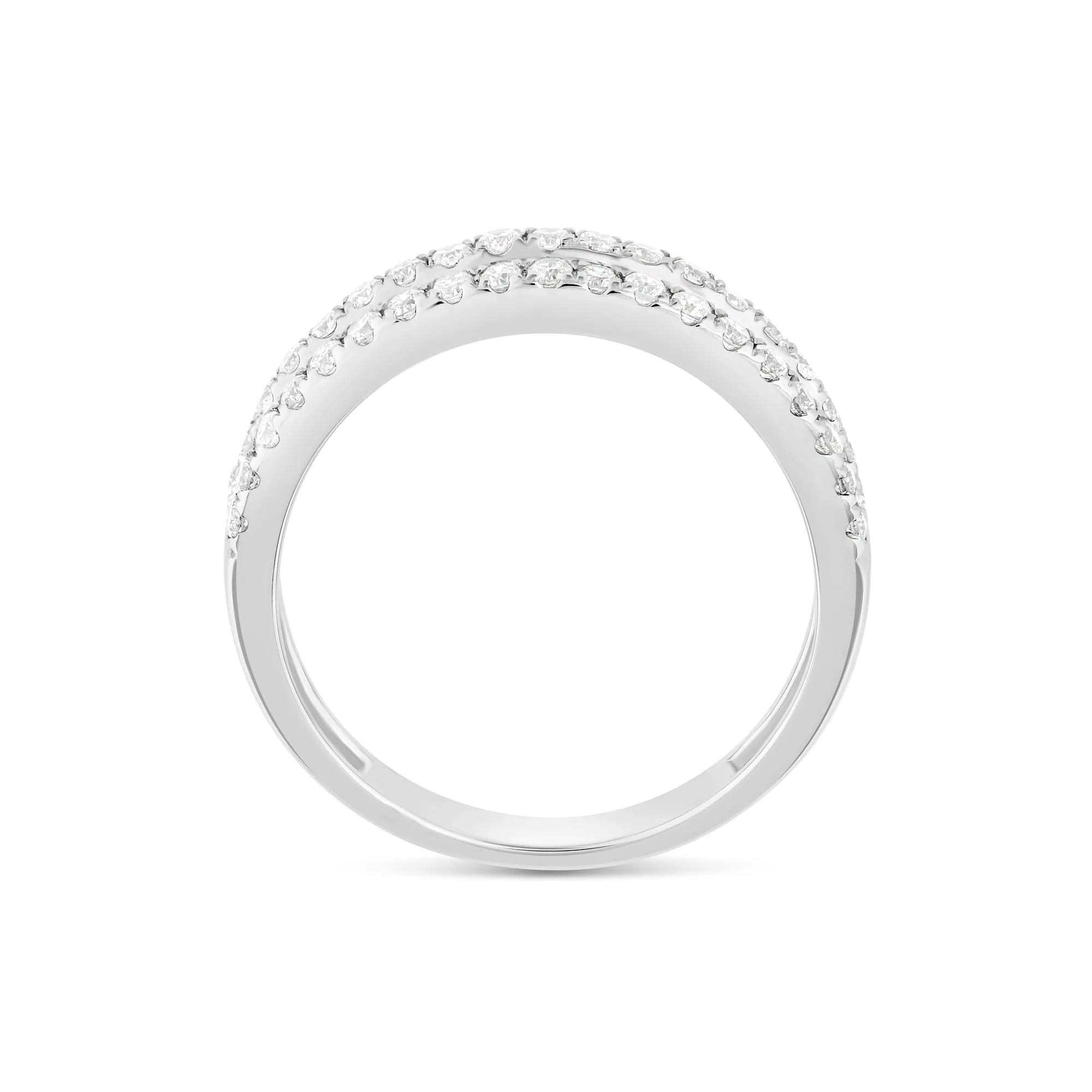 14K White Gold Trio Diamond Ring Set