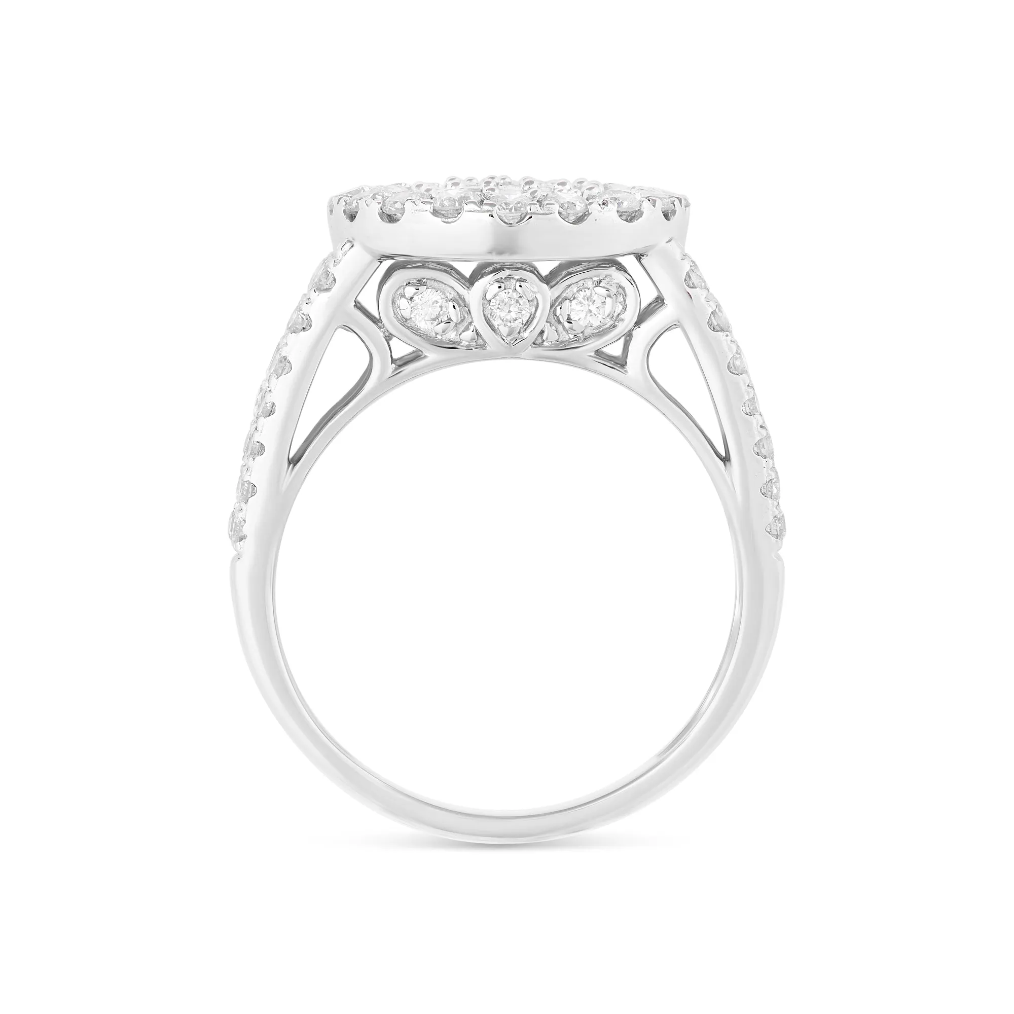 14K White Gold Trio Diamond Ring Set