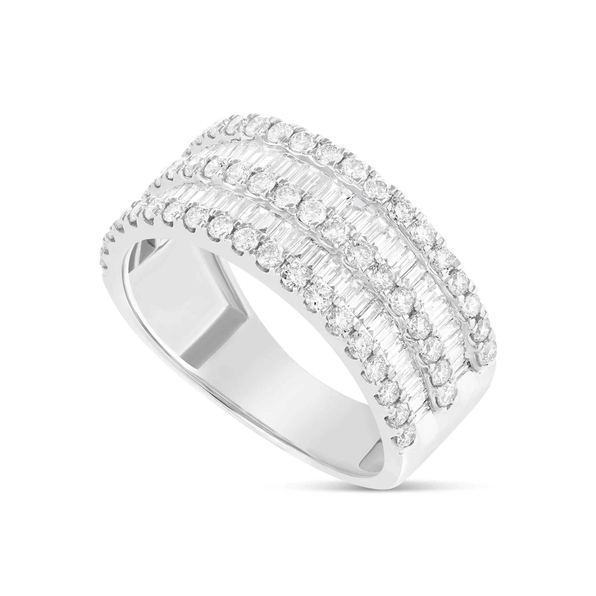 14K White Gold Trio Diamond Ring Set