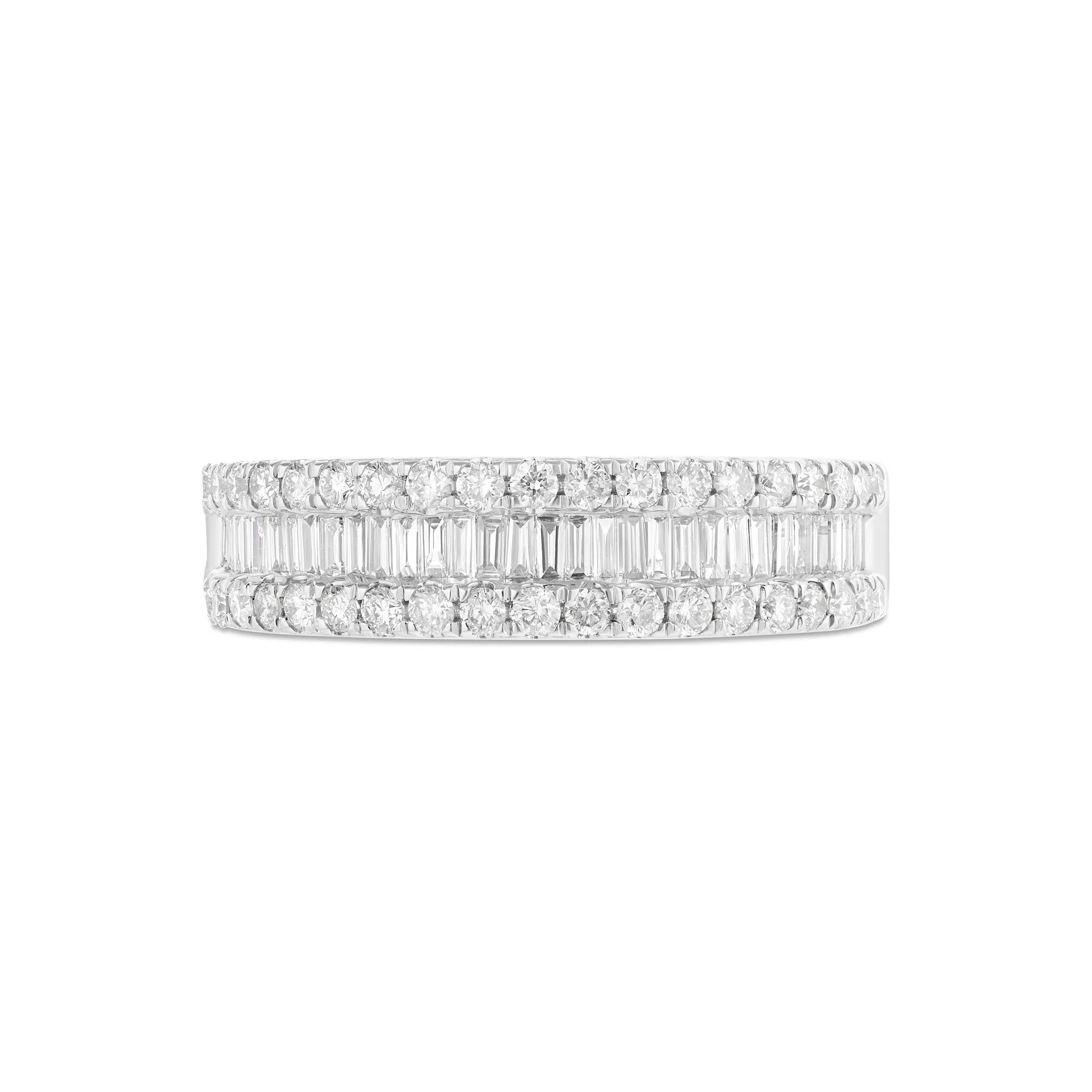 14K White Gold Trio Diamond Ring Set