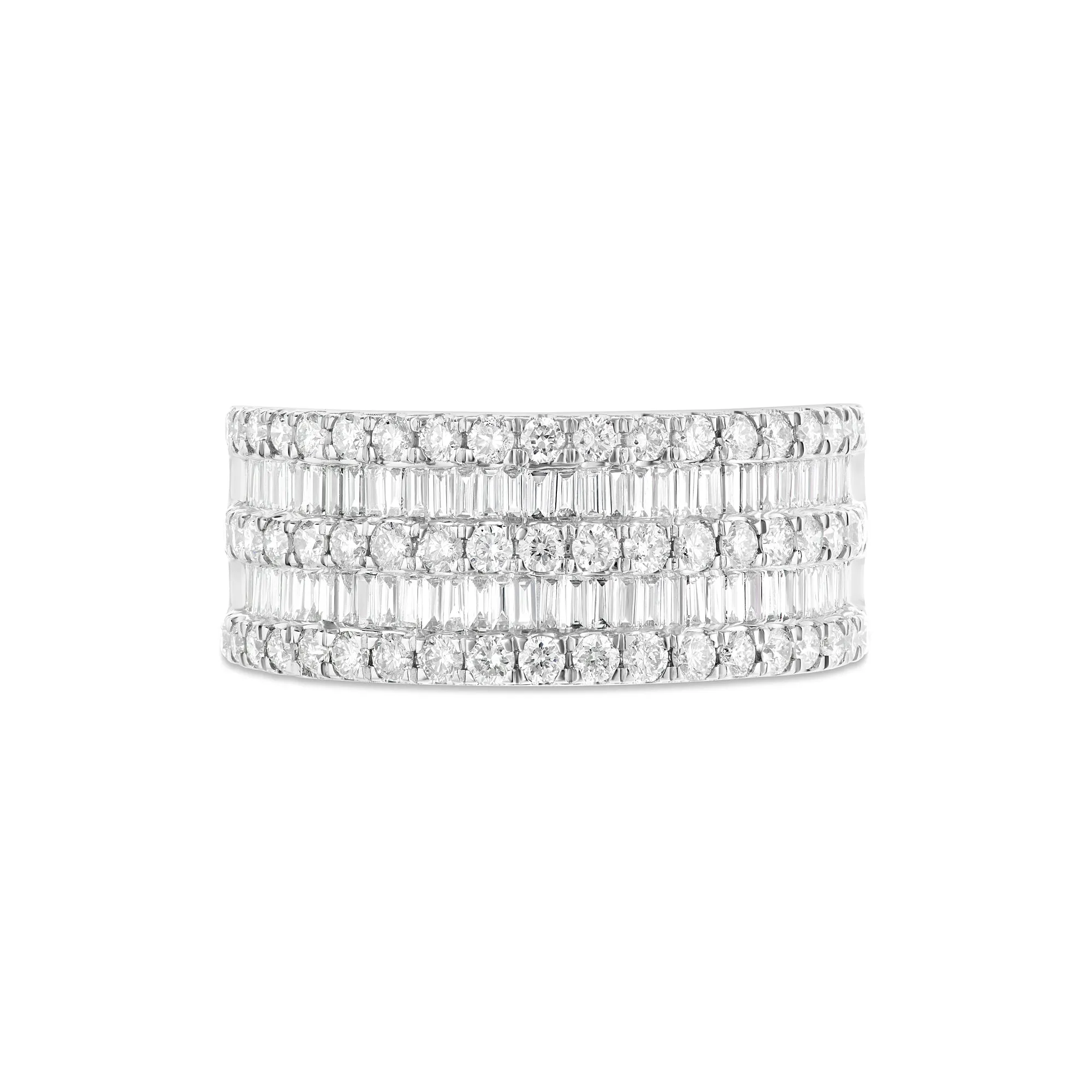 14K White Gold Trio Diamond Ring Set