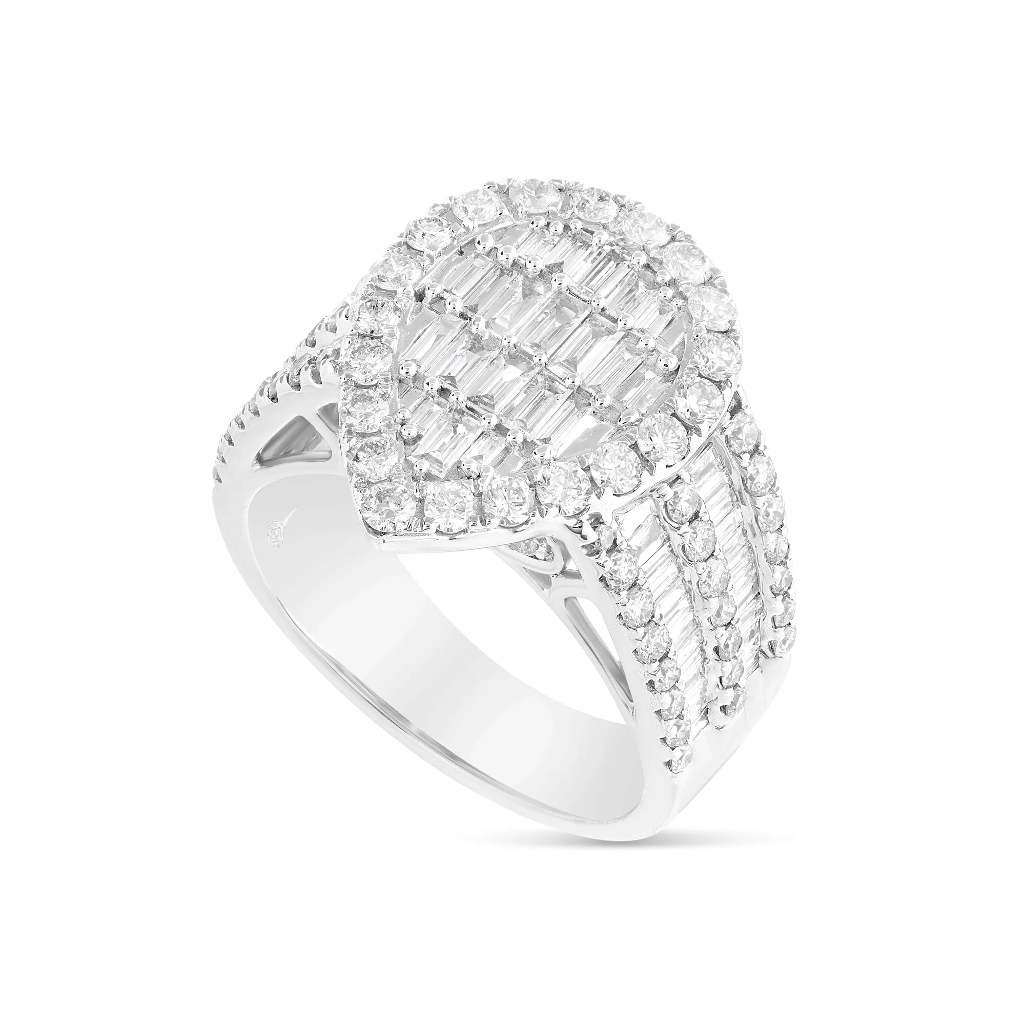 14K White Gold Trio Diamond Ring Set