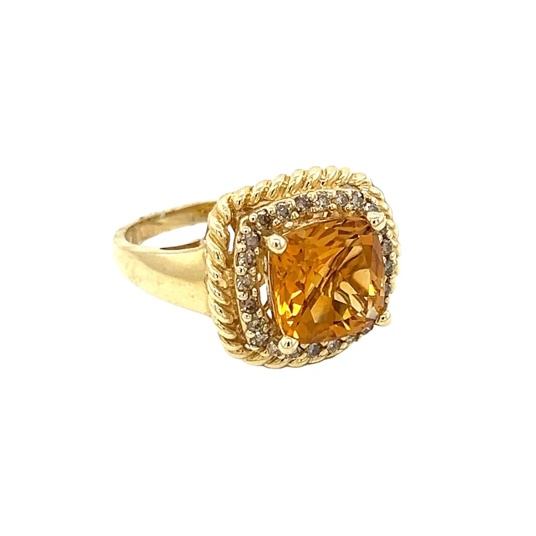 14k Yellow Gold Citrine Ring