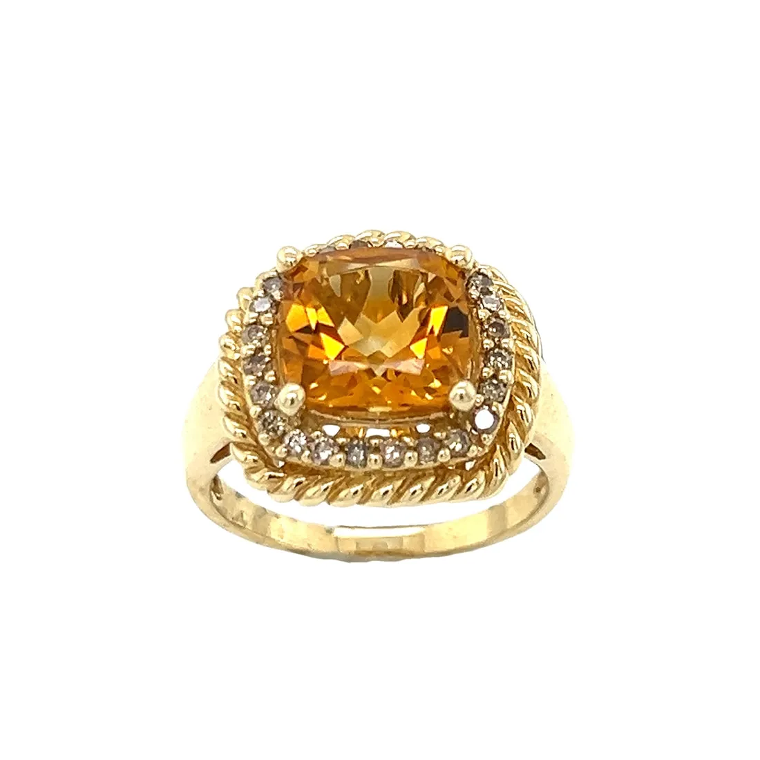 14k Yellow Gold Citrine Ring