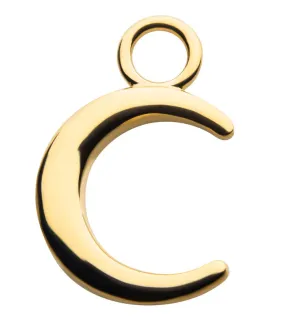 14kt Gold Crescent Charm