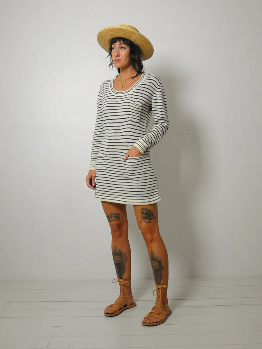 1960's Sailor Stripe Sweater Dress