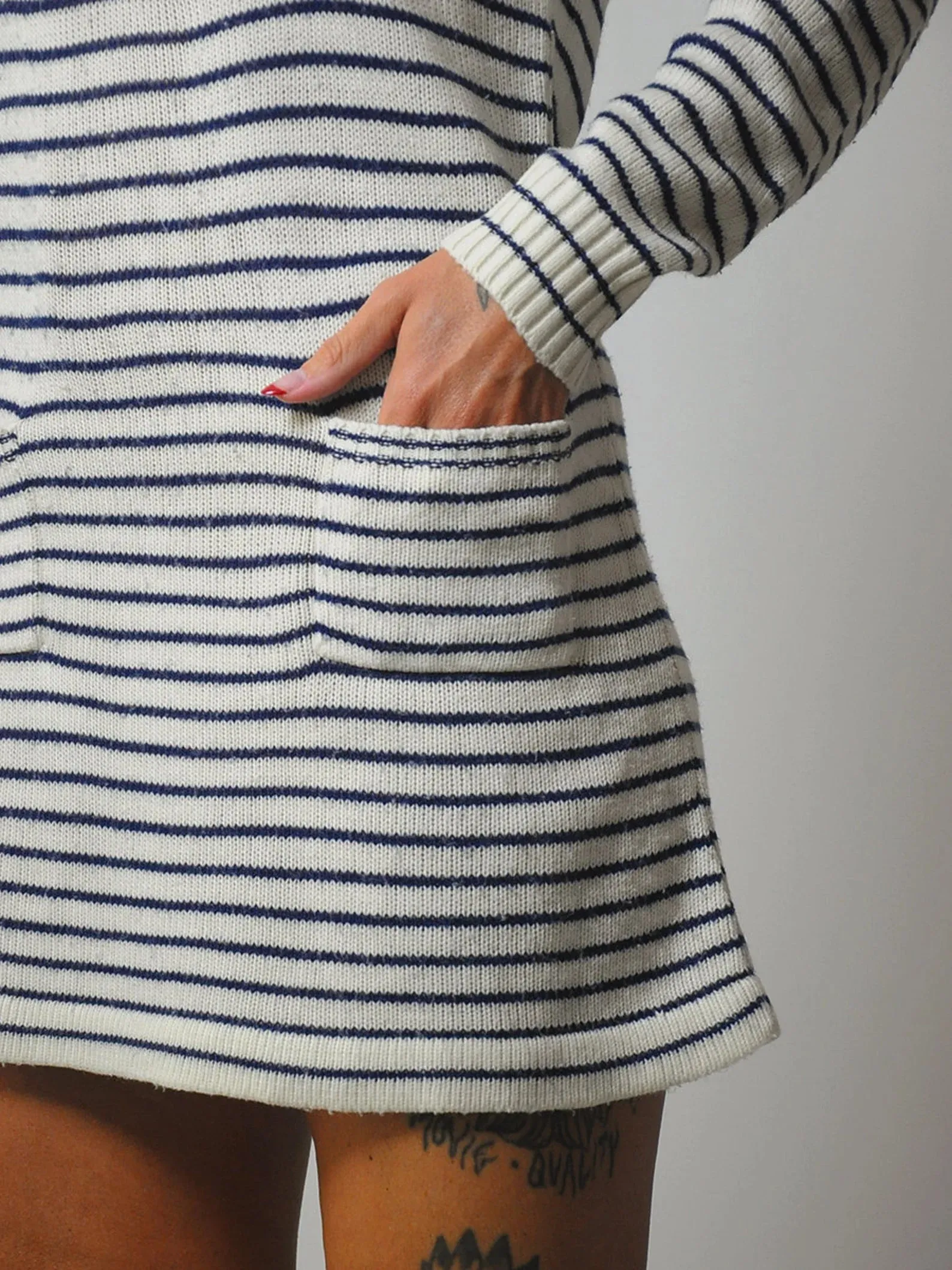 1960's Sailor Stripe Sweater Dress