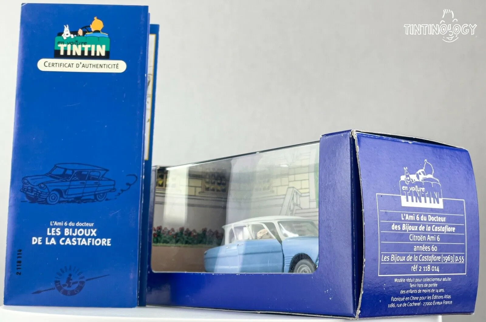 ATLAS TINTIN CAR # 14 Citroen Ami 6 Castafiore Emerald Herge model car 1/43 Scale