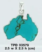 Australia Inlaid Gemstone Pendant TPD3579