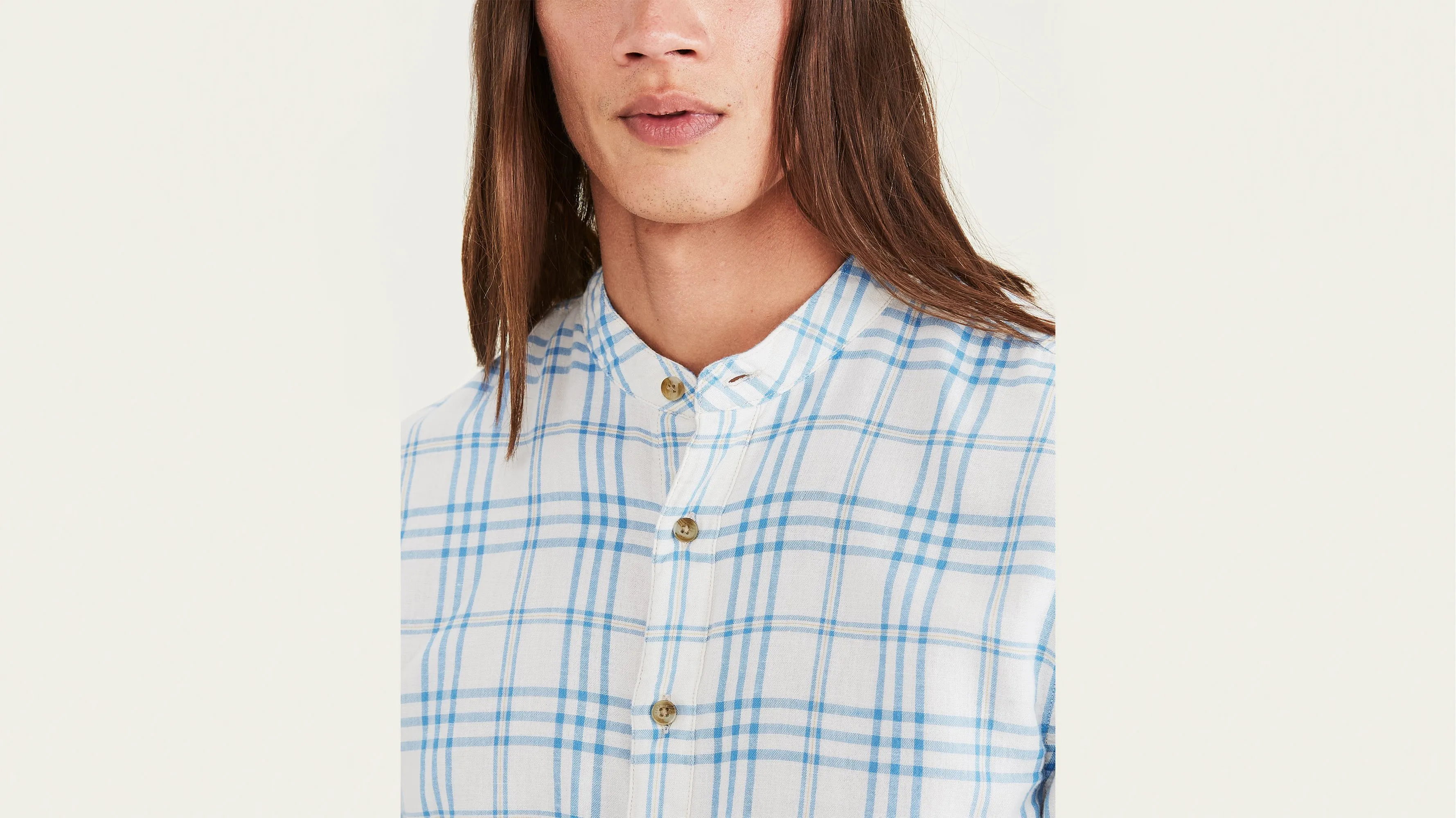 Band Collar Shirt, Regular Fit