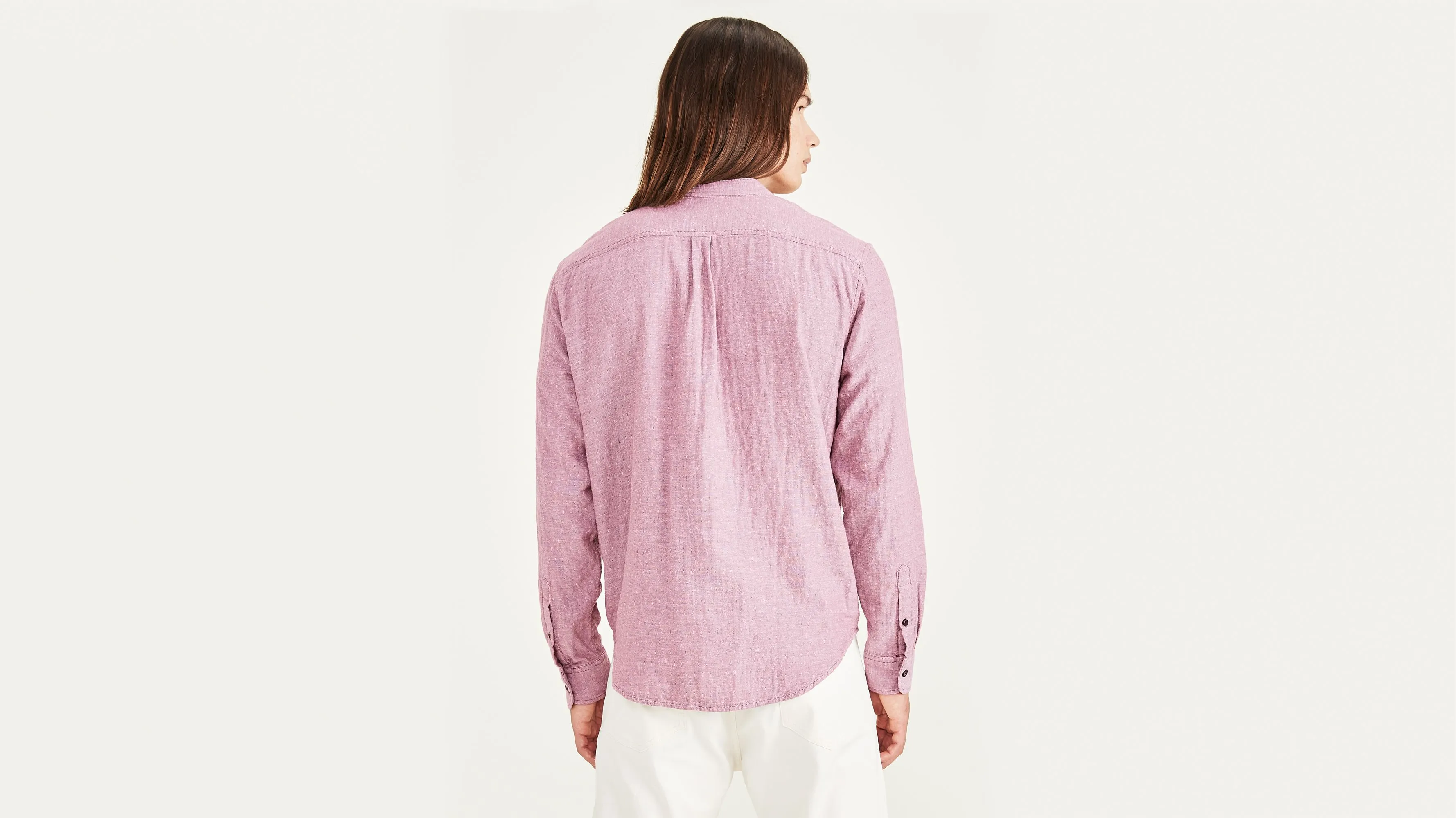 Band Collar Shirt, Regular Fit