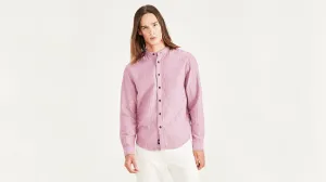 Band Collar Shirt, Regular Fit