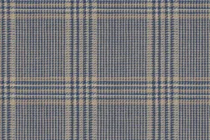 Blue Check 53% Wool 47% Linen (Ref-417658)