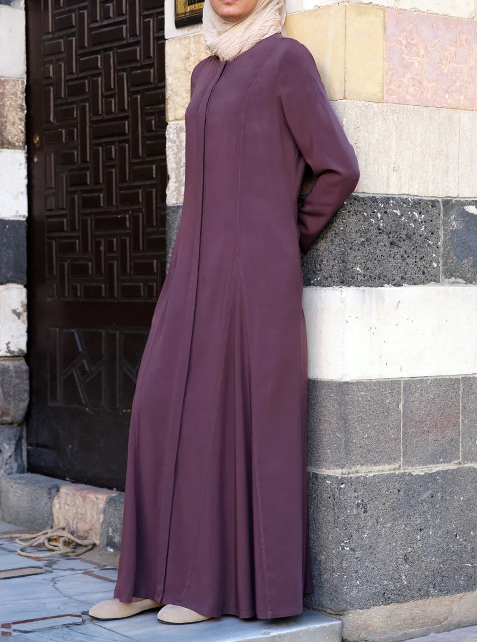 Buttoned Opening Godet Abaya