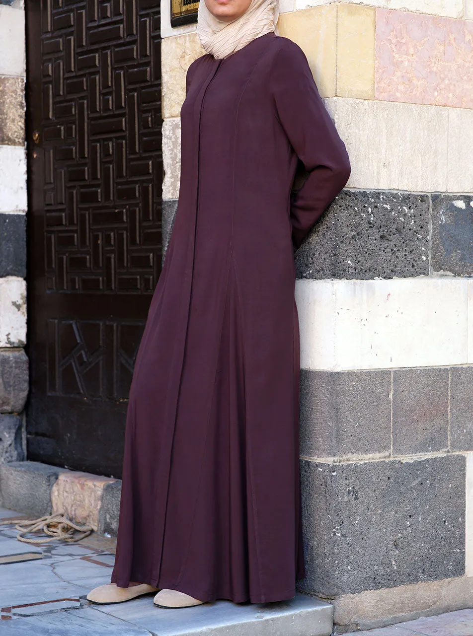 Buttoned Opening Godet Abaya