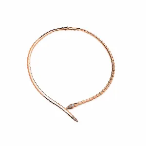 BVLGARI Serpenti Viper Necklace Rose Gold 357864 Large