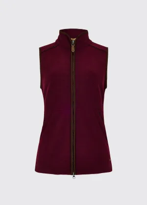 Carbury Women's Fleece Gilet - Ox Blood