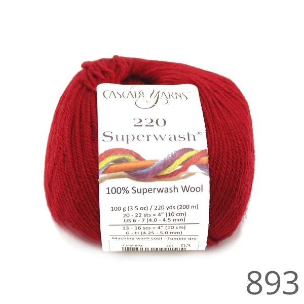 Cascade 220 Superwash Solid Colours