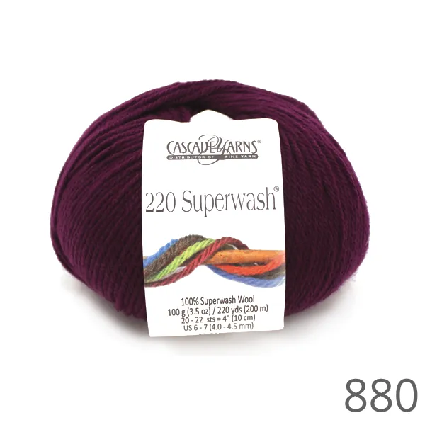 Cascade 220 Superwash Solid Colours