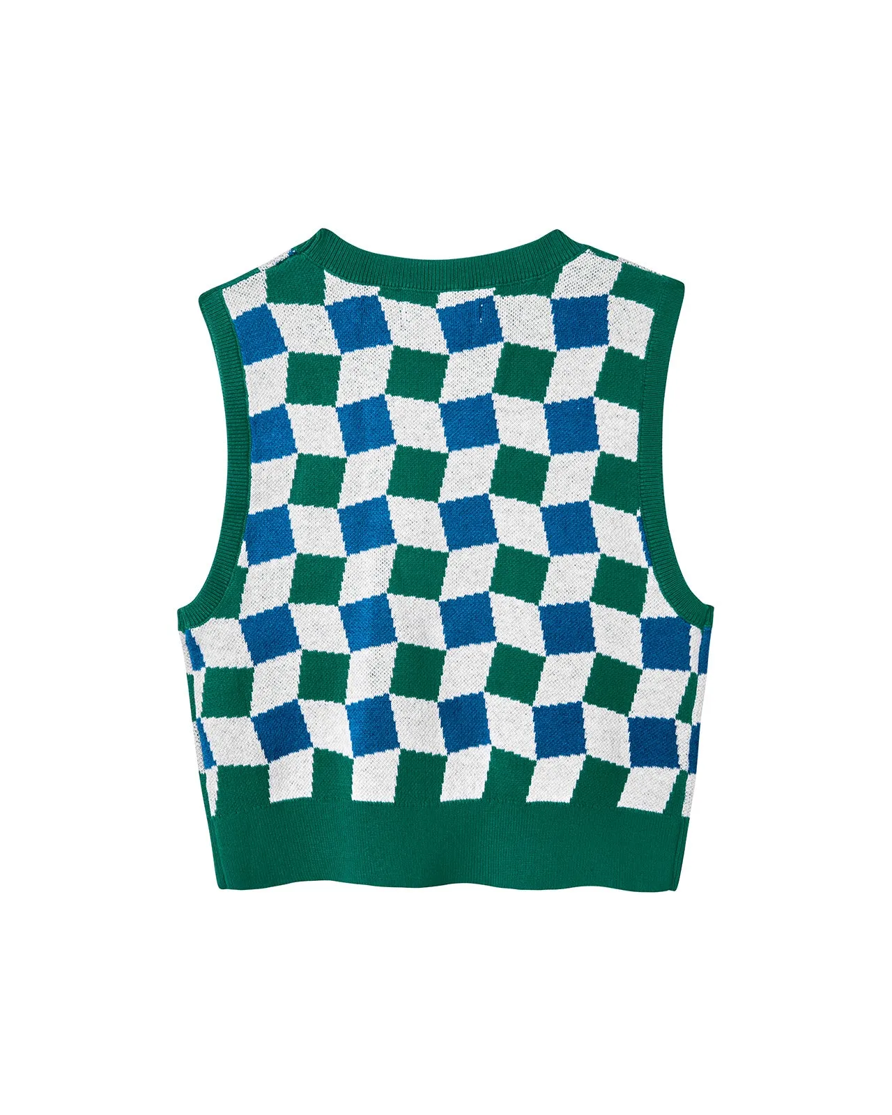 Checker Knit Racing Tank