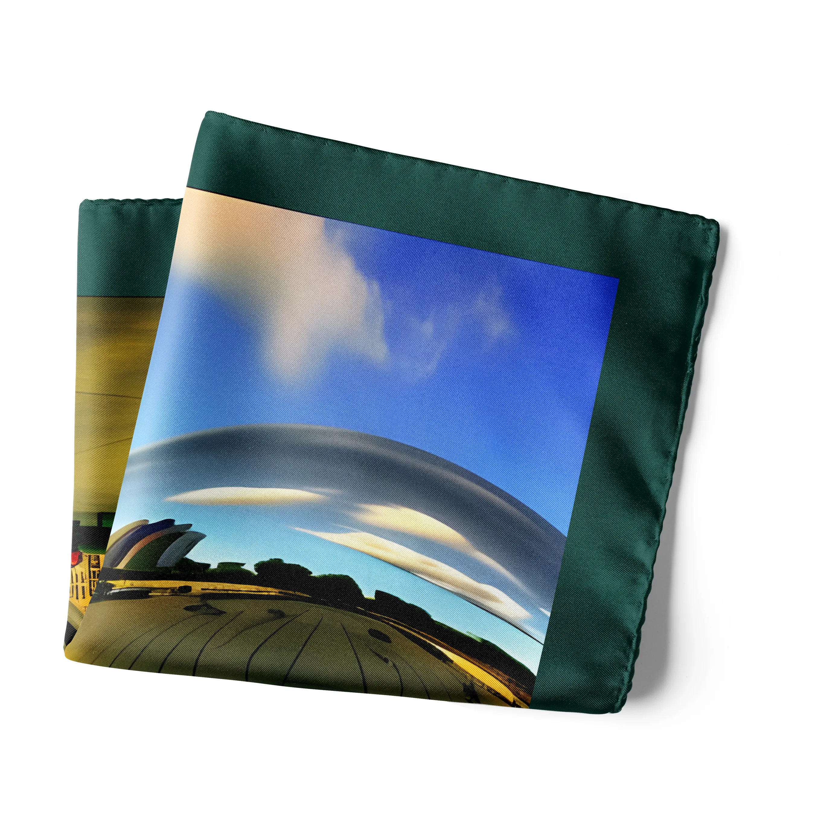 Chicago Cloud Gate Pocket Square - Chokore Arte