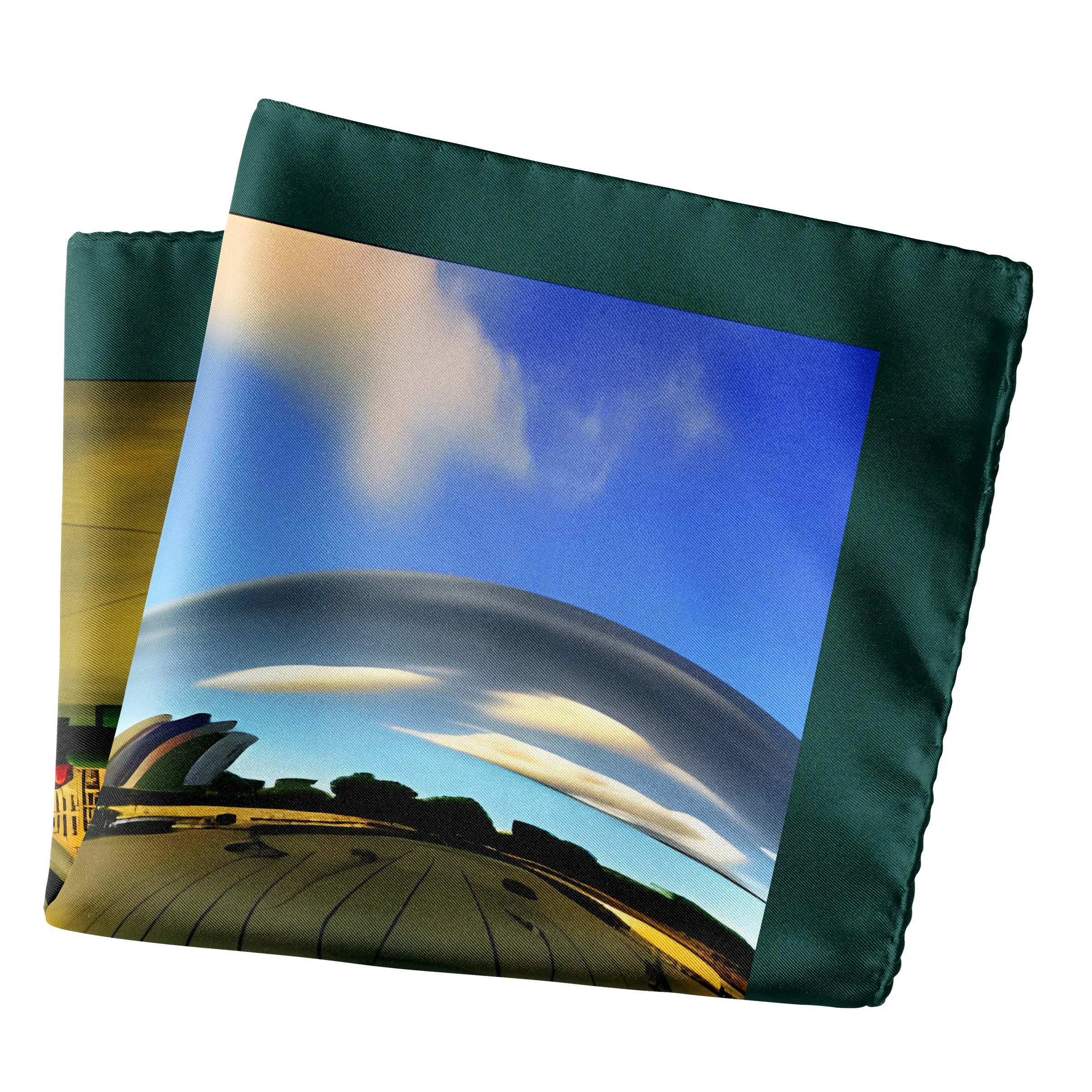 Chicago Cloud Gate Pocket Square - Chokore Arte