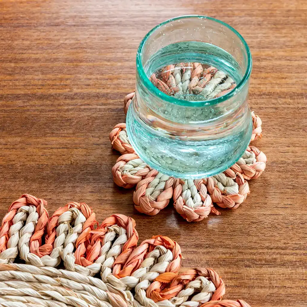 Corn Husk Orange Coaster