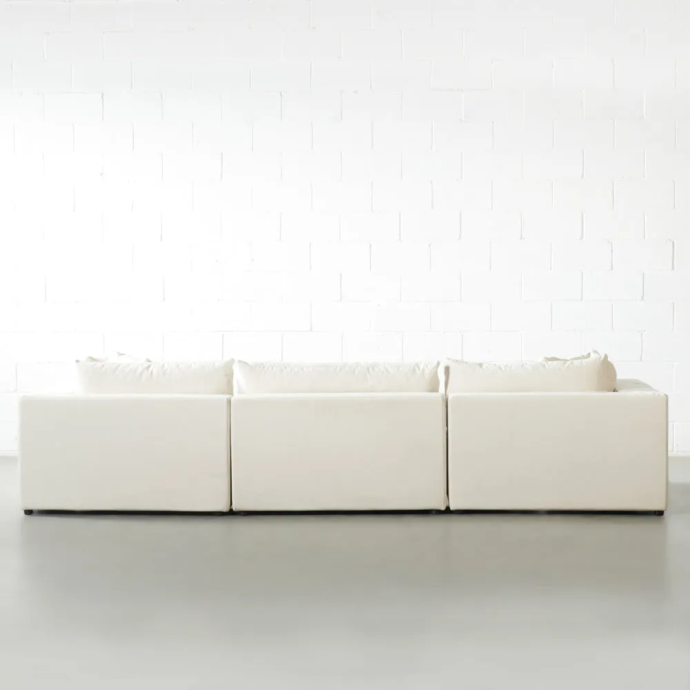 COSMIC - Cream Fabric Modular Sofa (3 piece)