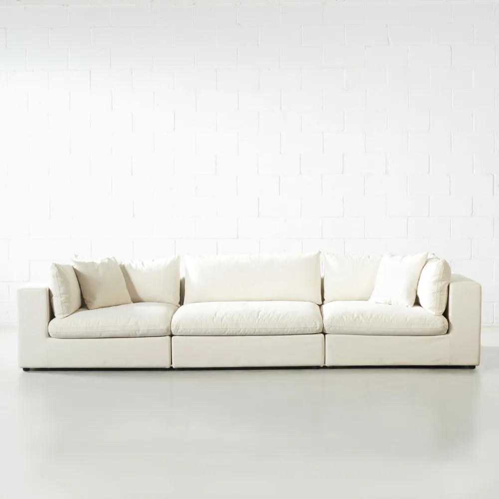 COSMIC - Cream Fabric Modular Sofa (3 piece)