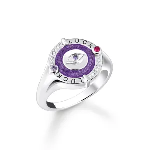 Cosmic Luck Signet Ring with colourful stones