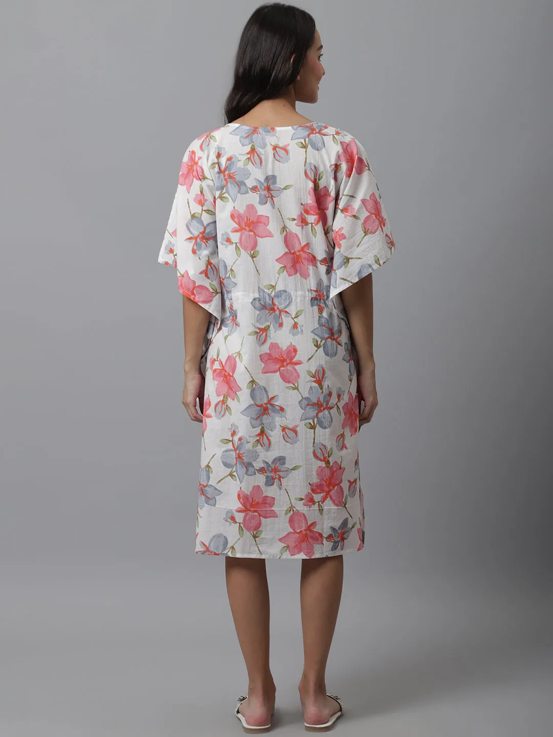 Cotton Floral Kaftan/Night Dress