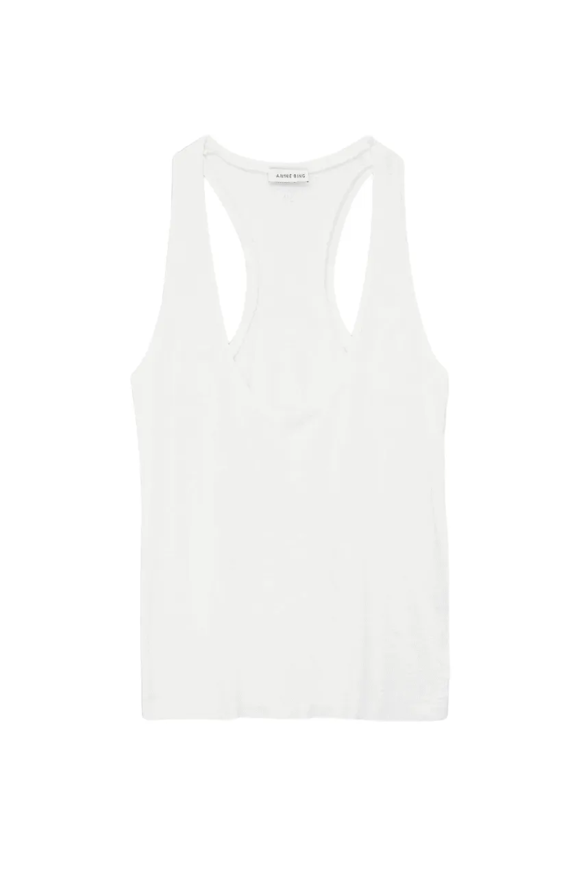 Dale Tank - White Linen Blend