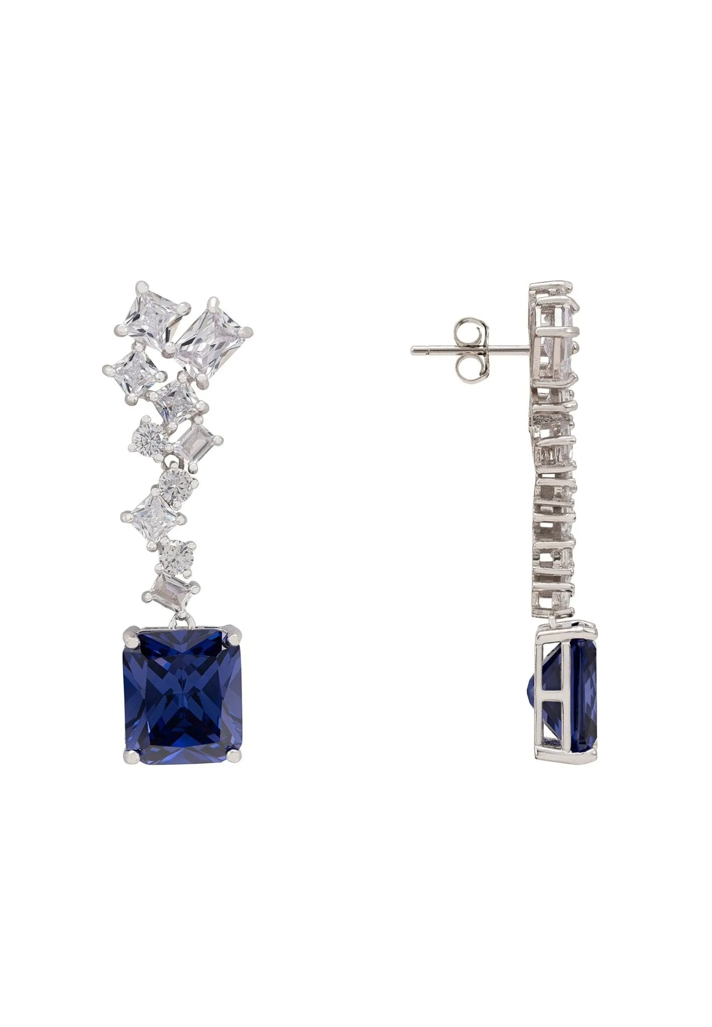 Diana Tanzanite Drop Earrings Silver