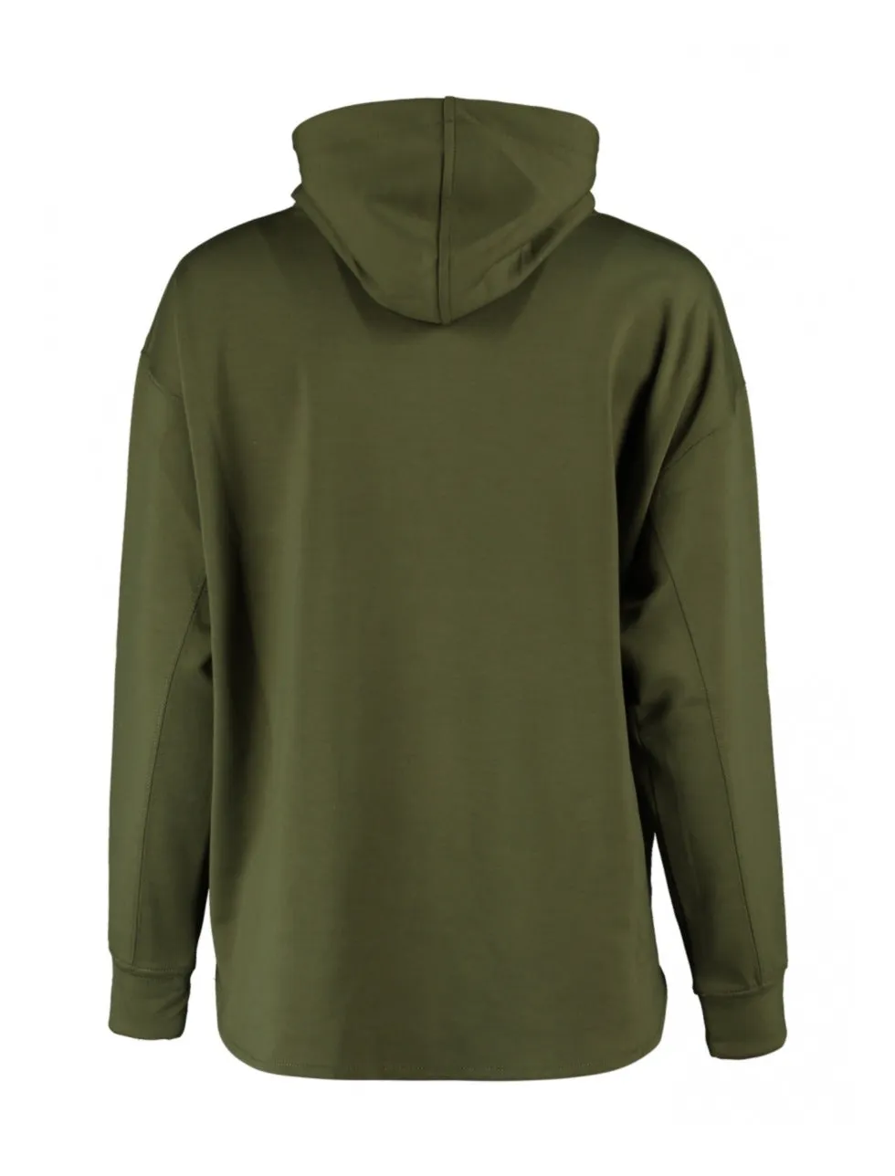 Emory Khaki Zipped Neck Hoodie