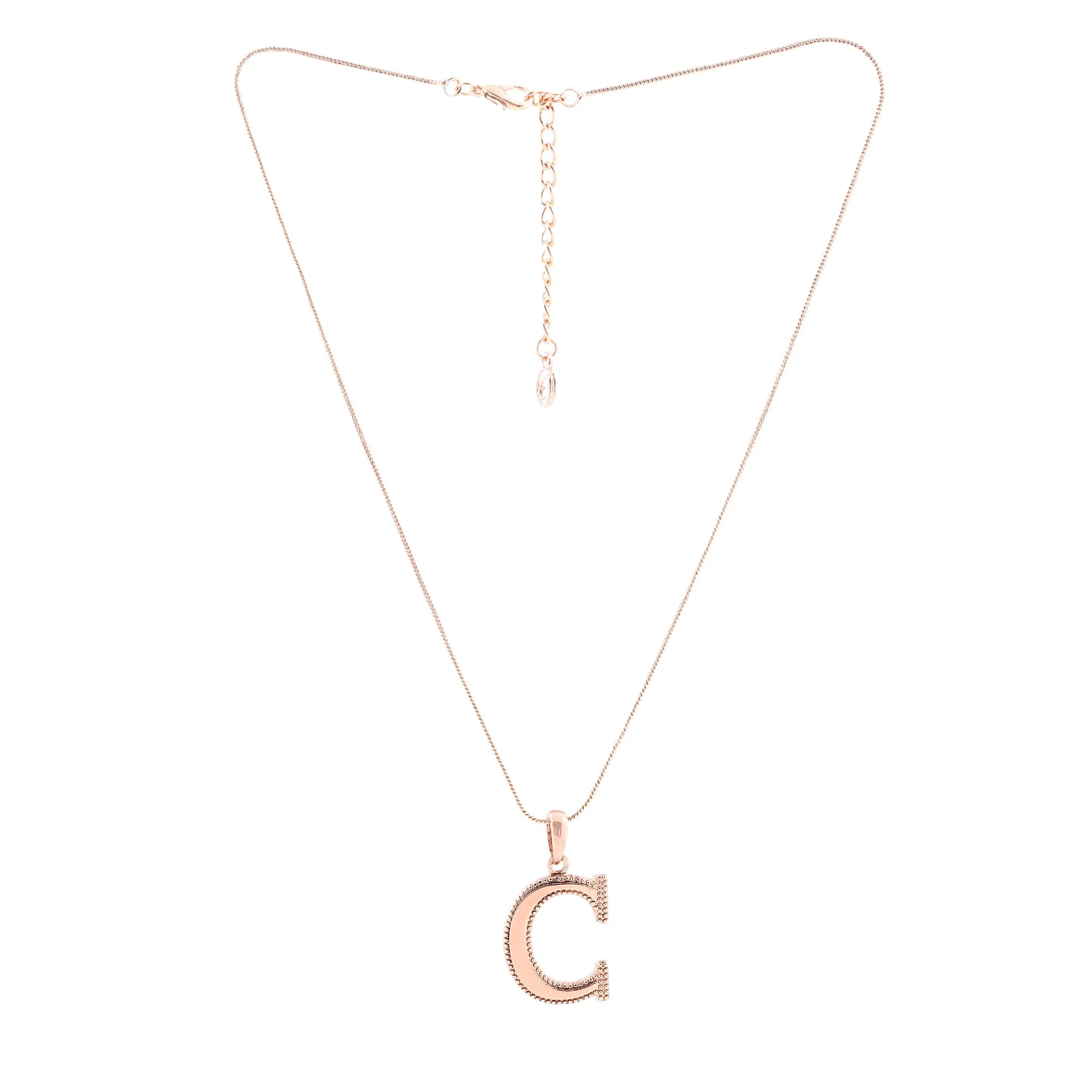 Estele - Charm C Rosegold plated Pendant