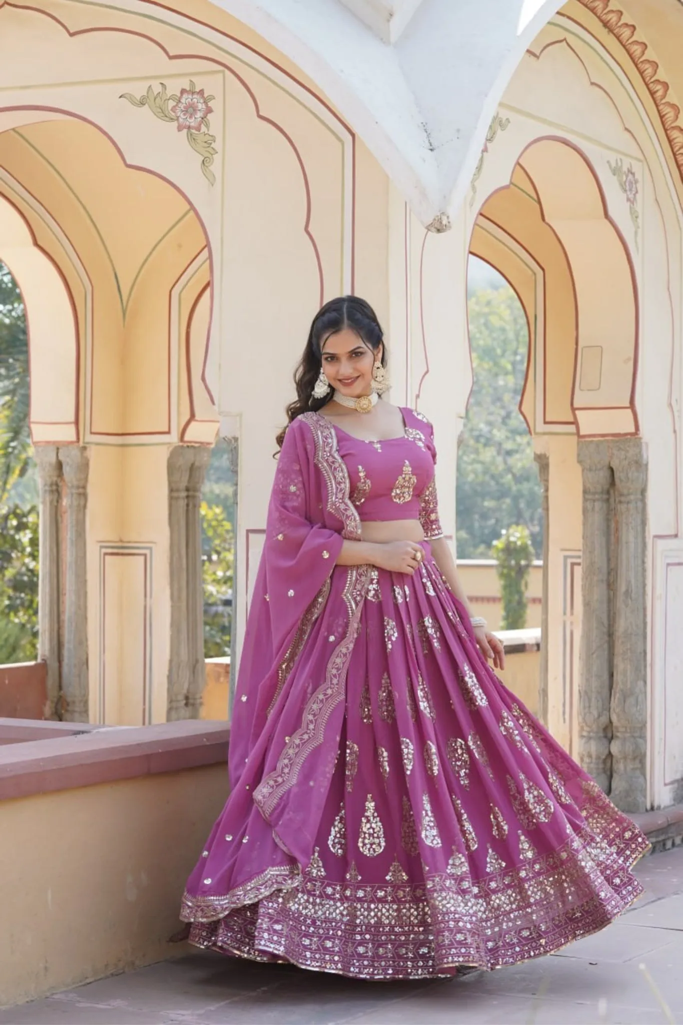 Ethnic Wardrobe Designer Embroidered Lehenga Choli