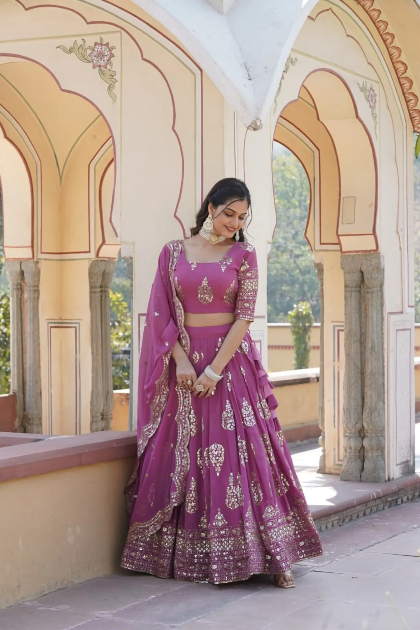 Ethnic Wardrobe Designer Embroidered Lehenga Choli