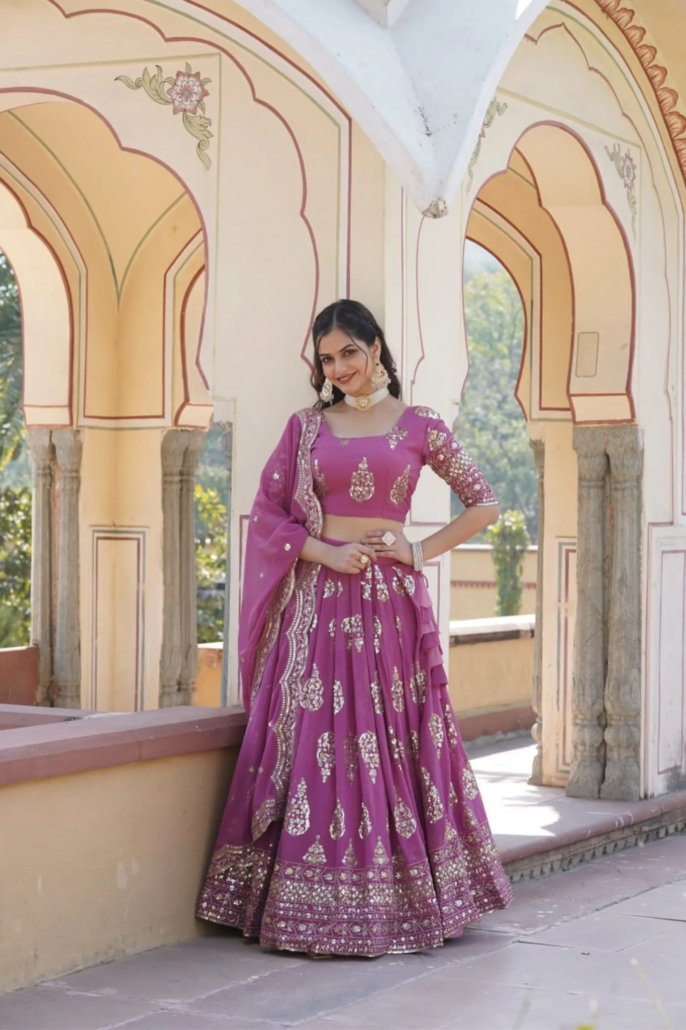 Ethnic Wardrobe Designer Embroidered Lehenga Choli