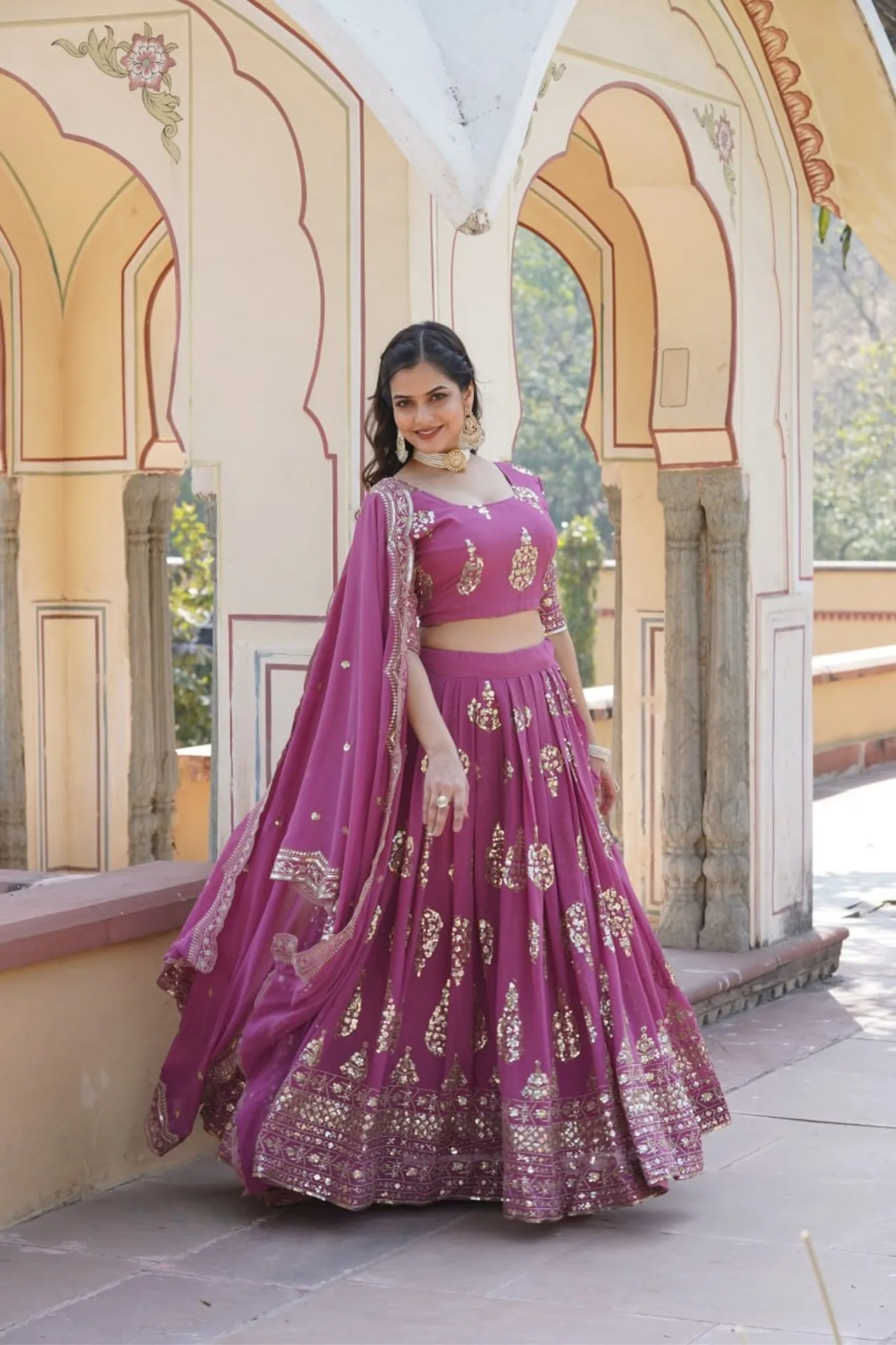 Ethnic Wardrobe Designer Embroidered Lehenga Choli