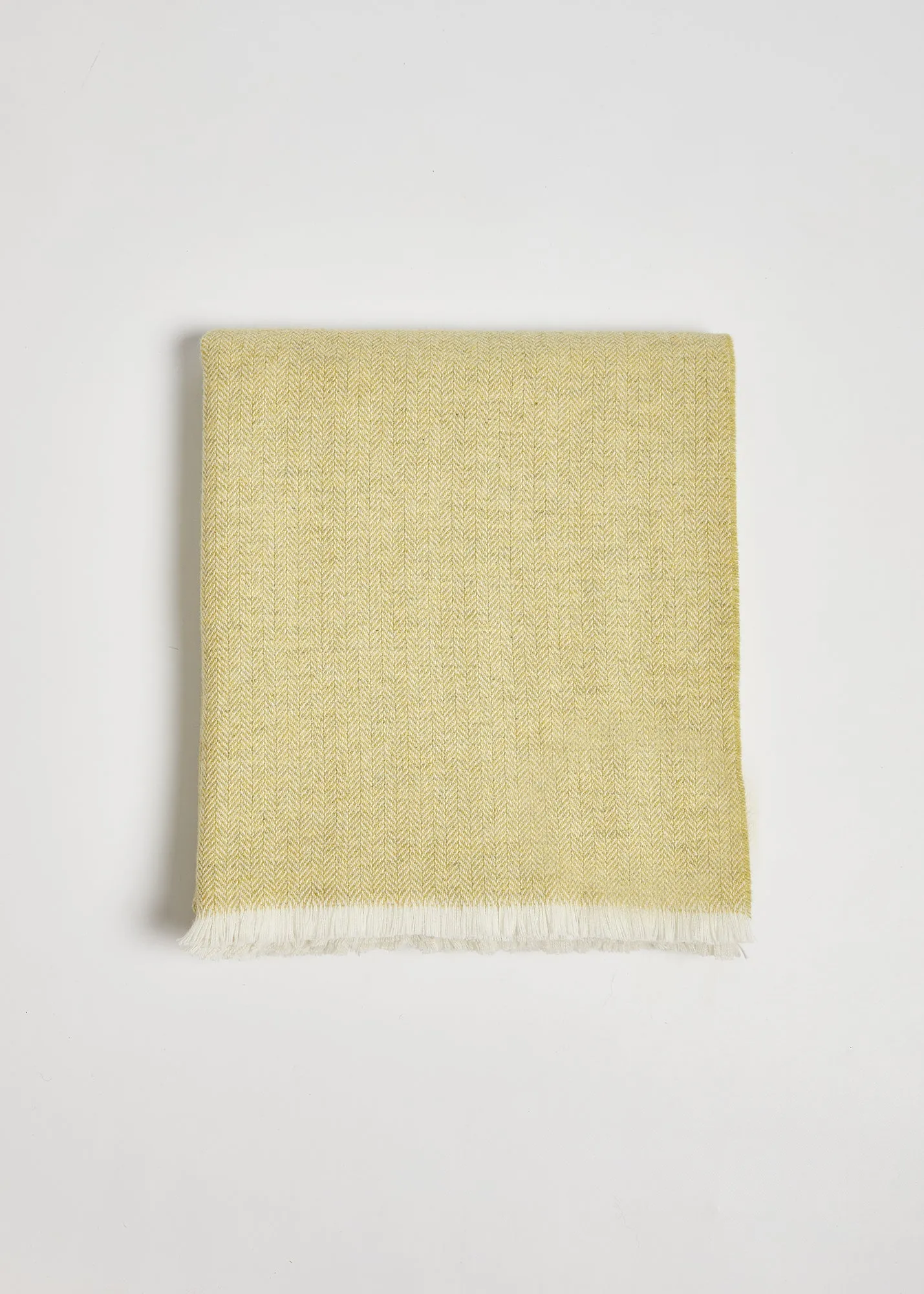 Foxford Extra Large Lambswool Throw Blanket - Citrus