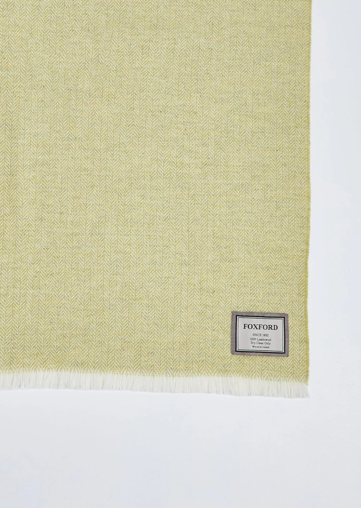 Foxford Extra Large Lambswool Throw Blanket - Citrus