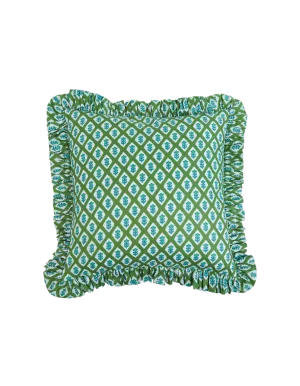 Garden Trellis Ruffled Pillow