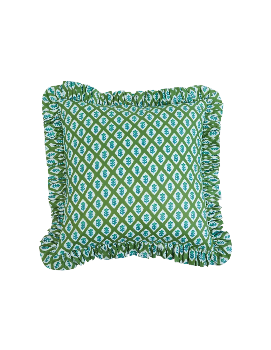 Garden Trellis Ruffled Pillow