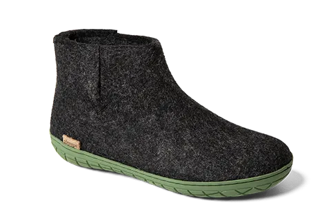 glerups Boot Charcoal with Green Rubber