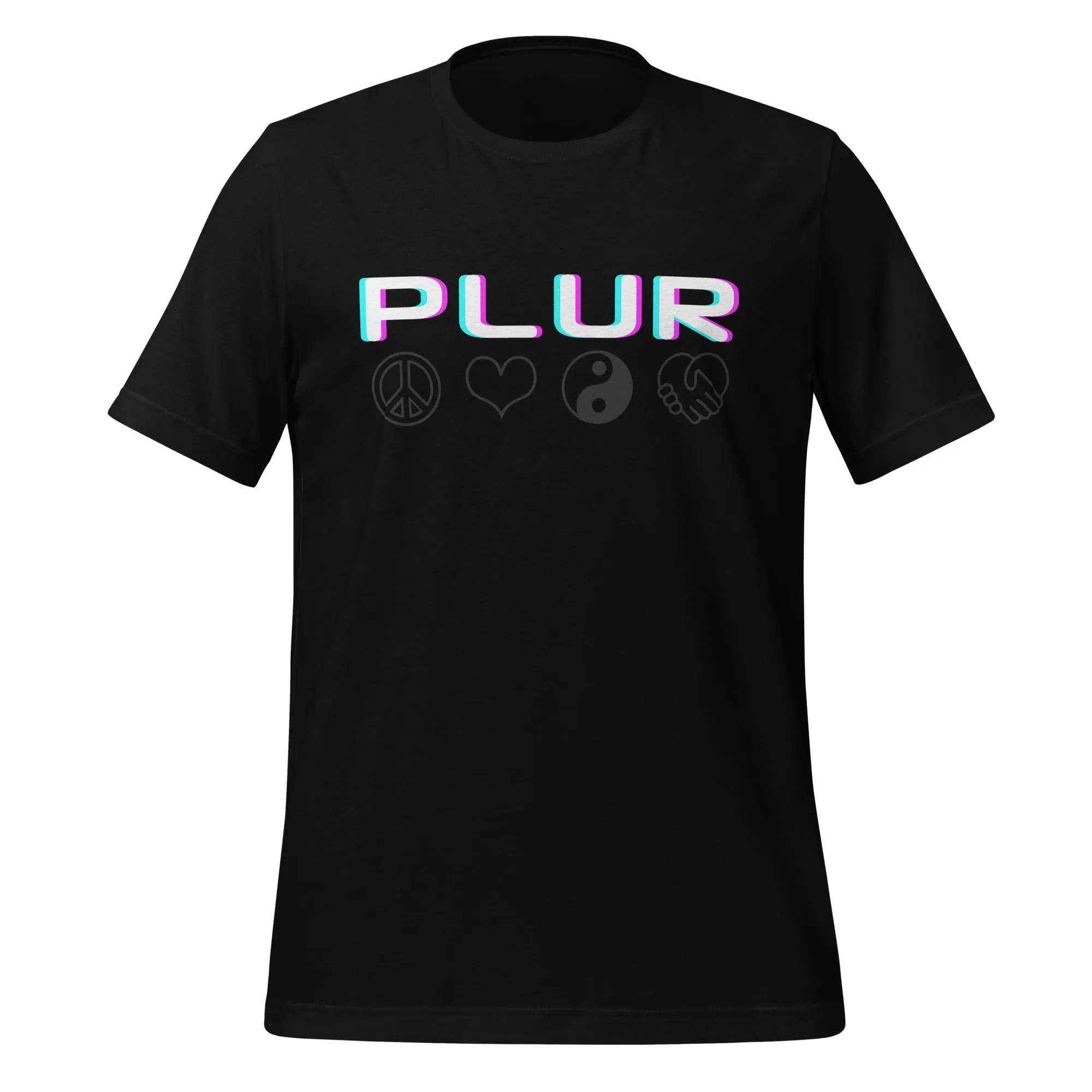 Glitchy PLUR Reflective T Shirt