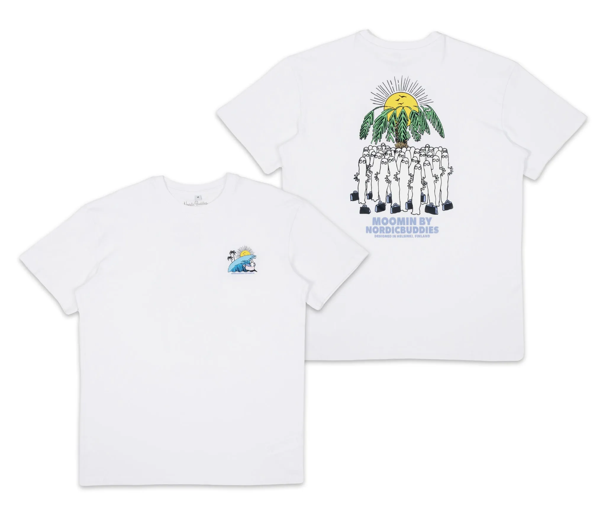 Hattifatteners Surf Trip T-Shirt Unisex - White