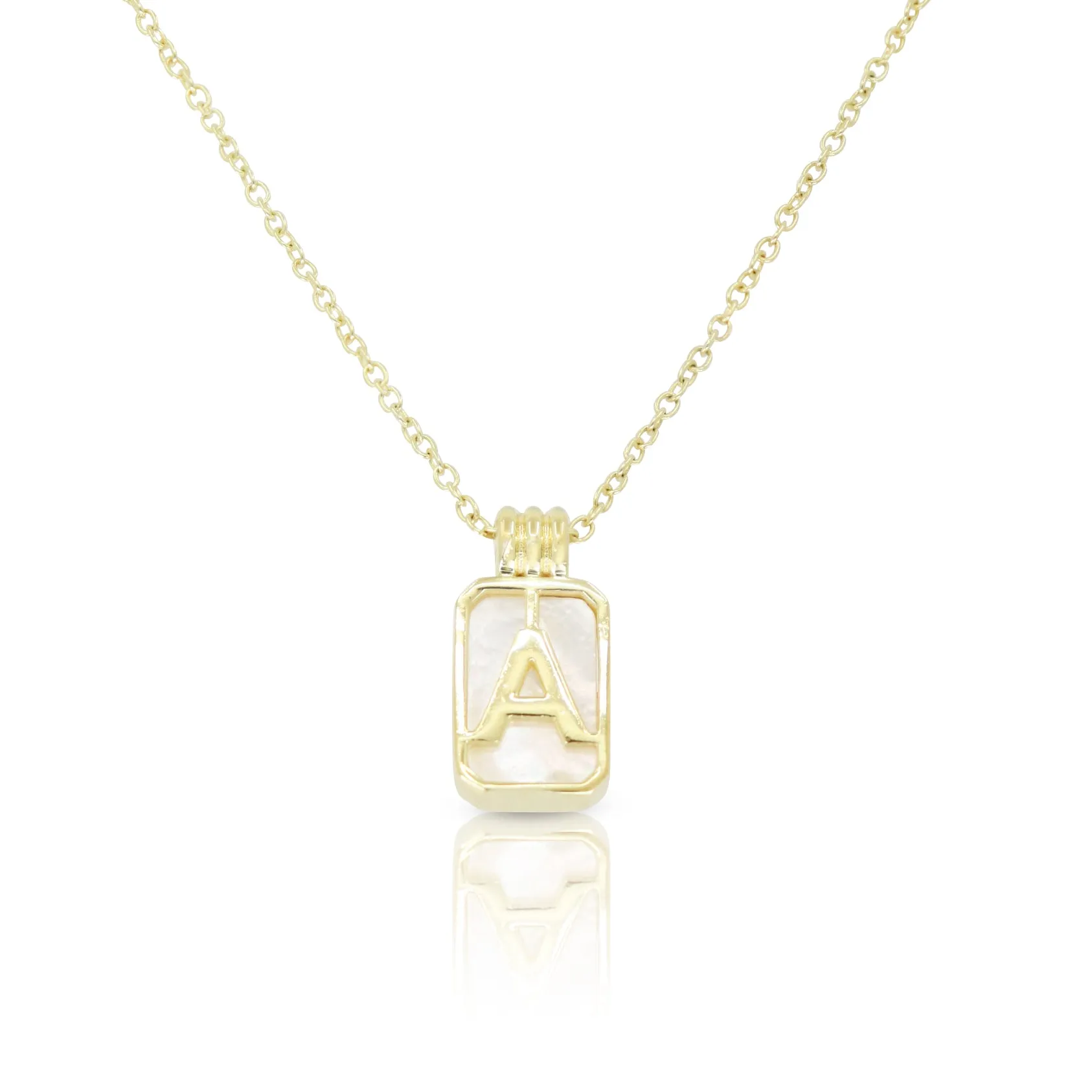 Initial A to Z Gold Necklace