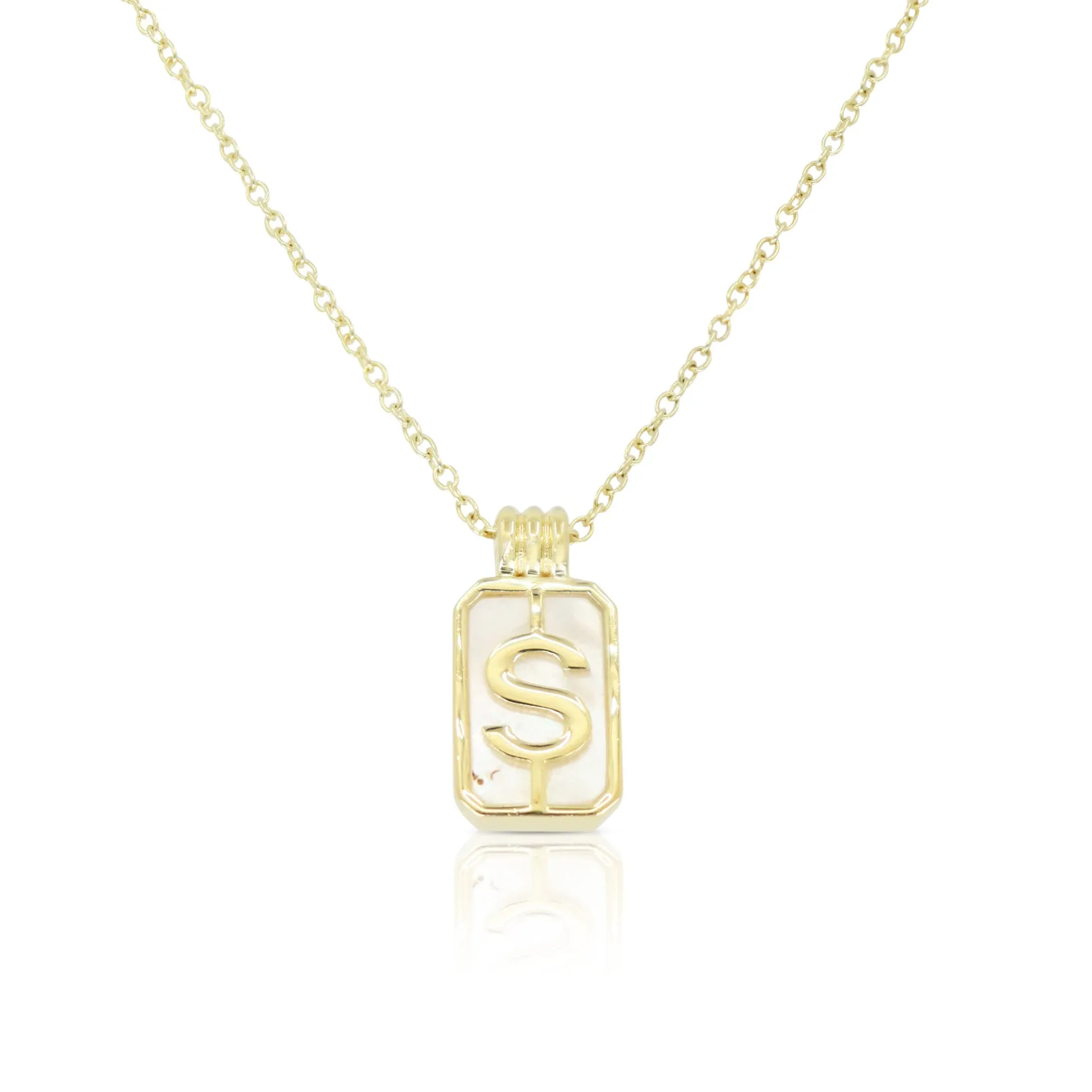 Initial A to Z Gold Necklace