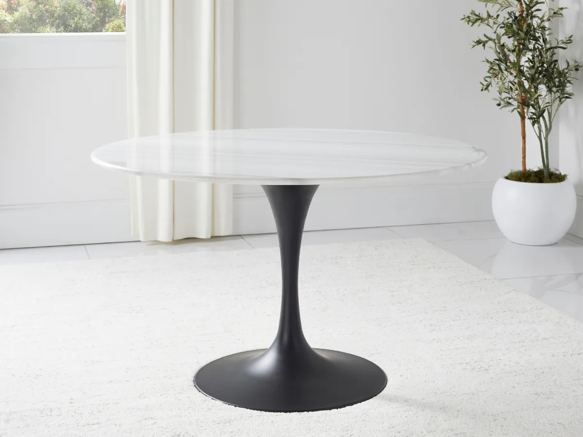 Jace 48" Round Genuine Marble Dining Table